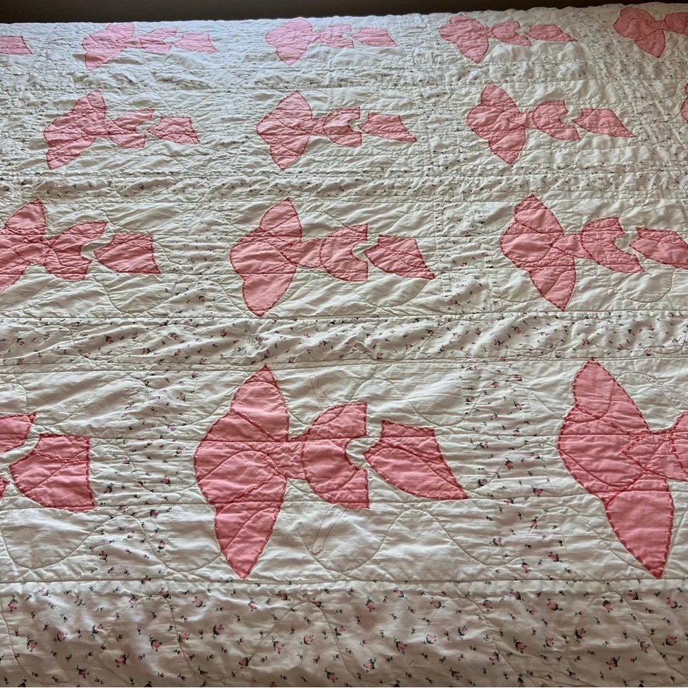 Vintage Handmade Cotton Parasol Petticoat Quilt.